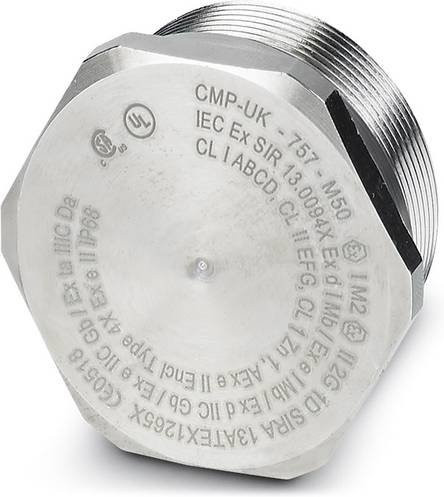Phoenix Contact 1411111 A-EXSH-M40-68L-N-S Verschlussschraube M40 aus vernickeltem Messing, 5 Stück - Bild 1