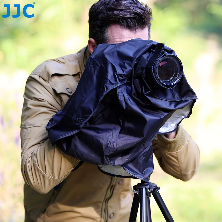JJC Professioneller DSLR-Kamera-Regenschutz in Schwarz als Regenmantel und staubdichte Schutzhülle für Canon EOS 7D, Canon EOS 6D und Nikon D850 - Bild 5