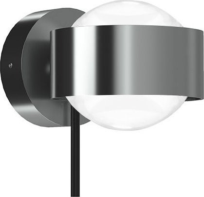 Top Light Puk! 80 Wall Avantgarde LED-Wandleuchte in Chrom matt mit warmweißem Licht (2700K) - Bild 1