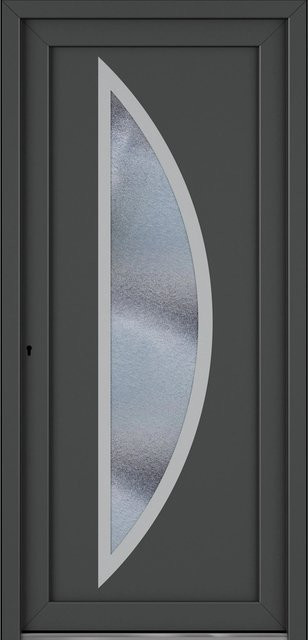 Roro Haustür OKE 1104 Kunststoff mit Glaseinsatz Weiß-Anthrazit B: 100 cm, H: 210 cm, DIN L - Bild 1