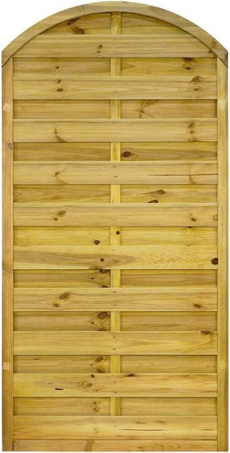 GartenLand Dichtzaun VARIO Gebogen aus Kiefernholz, Grün, B/H: 90 x 180 cm, kesseldruckimprägniert und blickdicht - Bild 1