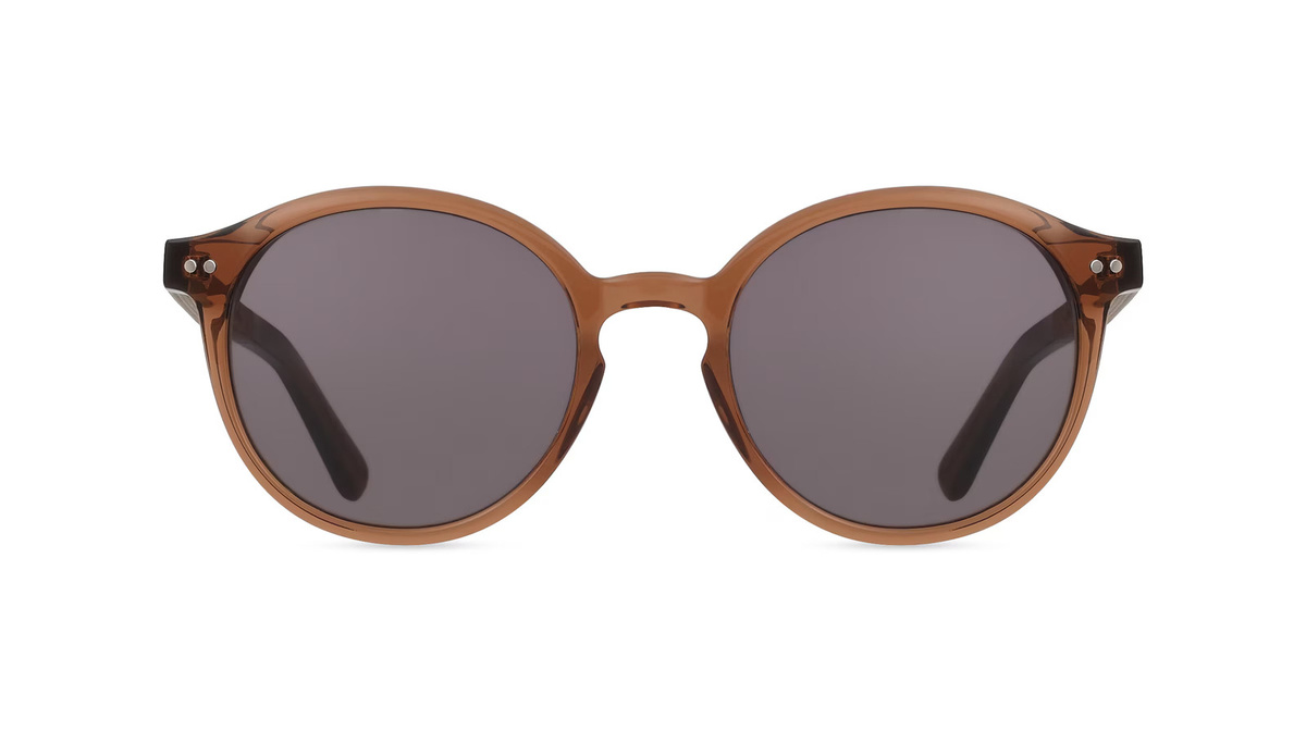 Woodfellas 10777 Sonnenbrille Vollrand, Rund, Acetat, Unisex, braun, grau - Bild 1