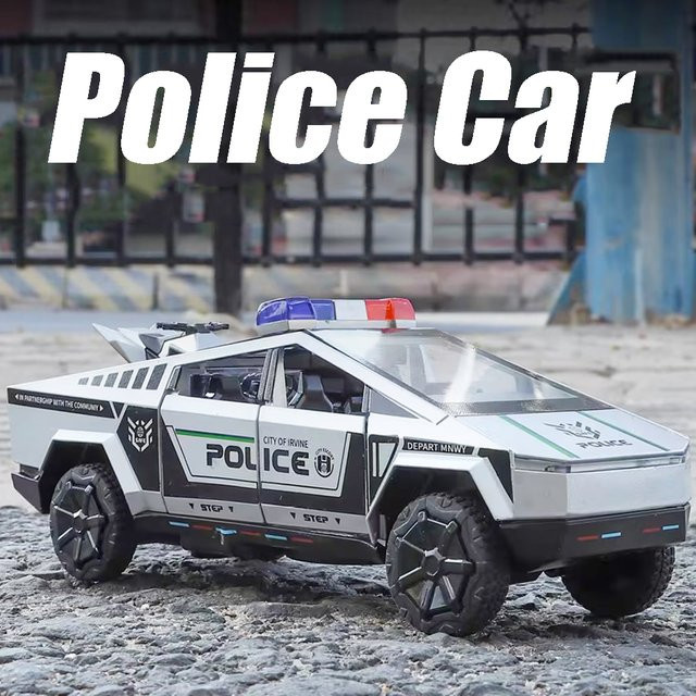 MAKEDA Pickup Santana Polizeiauto, Spielzeugmodell, 1:32, Metall, mit Licht und Sound - Bild 1