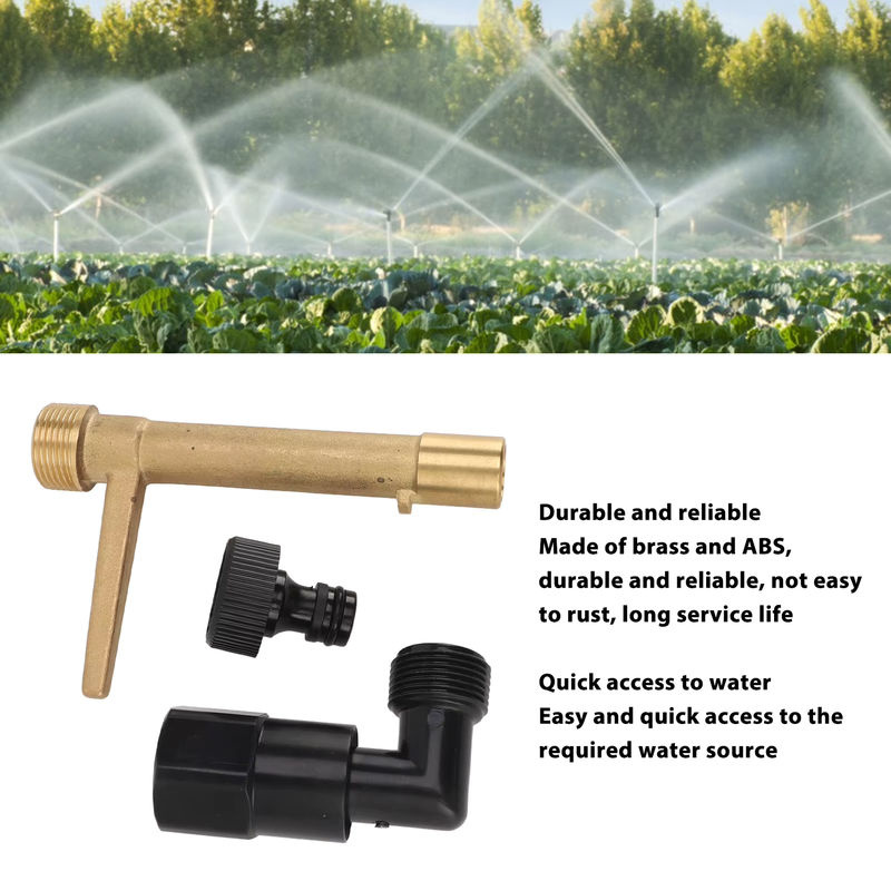 Schnellkupplungsschlüssel aus Messing für Gartenschläuche und unterirdische Bewässerung, G3/4 Zoll, Farbe: Gold - Bild 6