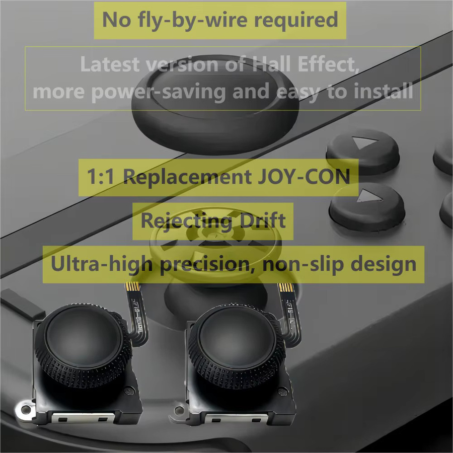 100 Stück Hall-Effekt Joystick Ersatzteile für Nintendo Switch Joycon, 3D Analog Stick in Weiß, ohne Löten oder Verkabelung, ohne Drift und Verzögerung - Bild 2