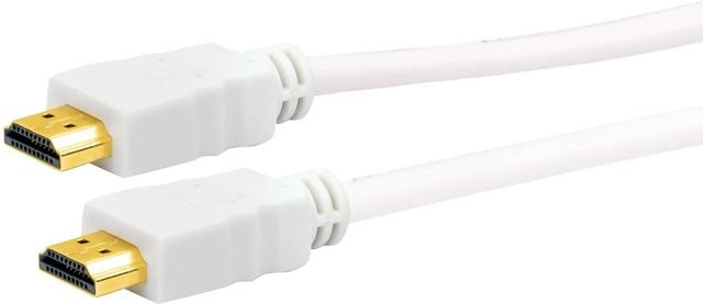 Schwaiger HDMI-Kabel mit Ethernet/LAN in Weiß, Länge: 3 m - Bild 1