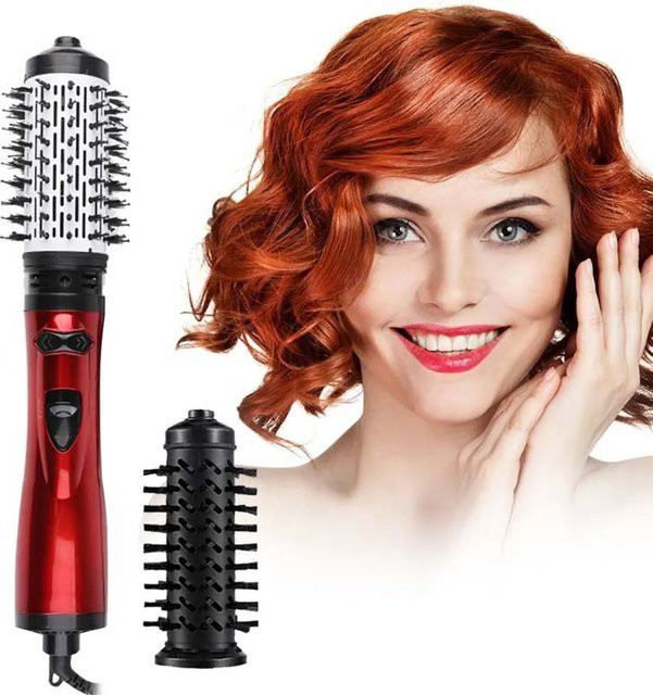 ROFAELEC Rotierende Haartrocknerbürste, 2 Köpfe, Rot, Unisex - Bild 1