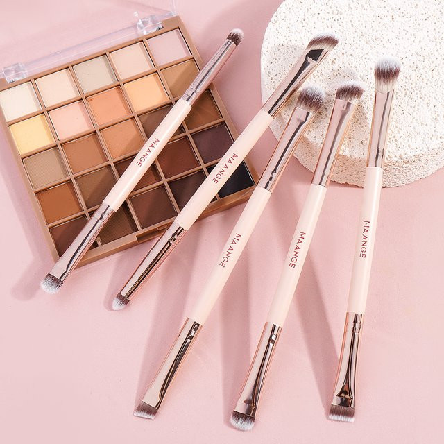 MAANGE Make-up-Pinsel, 5 Stück, doppelseitige Augenpinsel - Bild 1