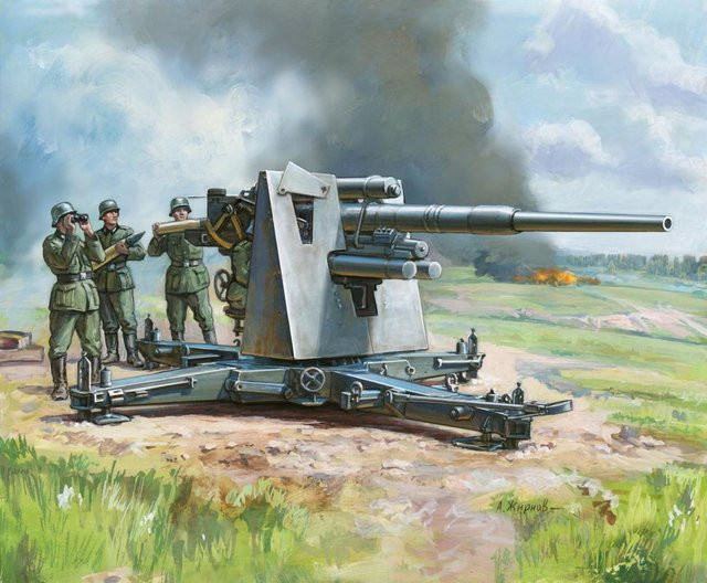 Zvezda German 88 mm Flak 36/37, Fahrzeug, 1:72 - Bild 1