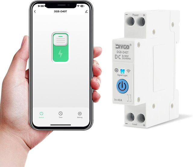 DIY GO Tuya MCB DC WIFI Smart Circuit Breaker 1P 40A für Smart Home in Weiß - Bild 1