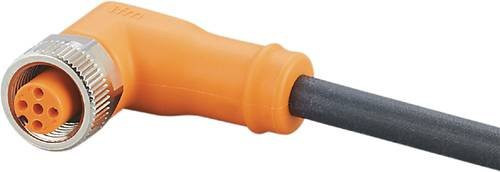 ifm electronic EVC712 Anschlussleitung mit Buchse, gewinkelt, 5 Pol, orange, 5 m - Bild 1