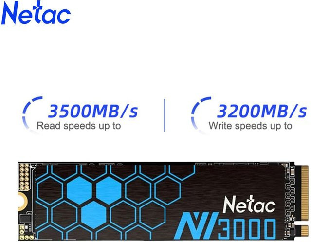 Netac NVMe M.2 SSD Interne Solid-State-Festplatte 2280 PCIE 3.0 Schwarz - Bild 1