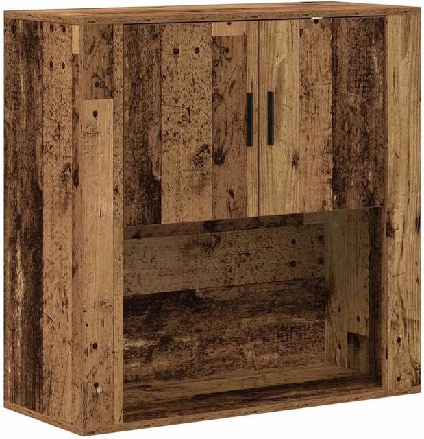 vidaXL Wandschrank mit Regal in Altholz-Optik, braun, B/T/H: 80 x 33 x 80 cm - Bild 1