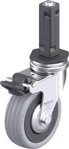Blickle LRA-VPA 75G-FI-FA-EV02 Lenkrolle mit Feststeller in Grau und Schwarz, Rad-Durchmesser: 75 mm, Tragfähigkeit: 60 kg - Bild 1