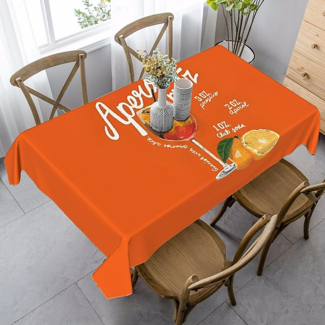 JMG Household Supplies Tischdecke Die Aperol Spritz Kollektion, Orange, Rechteckig, B: 100 cm, T: 145 cm - Bild 1