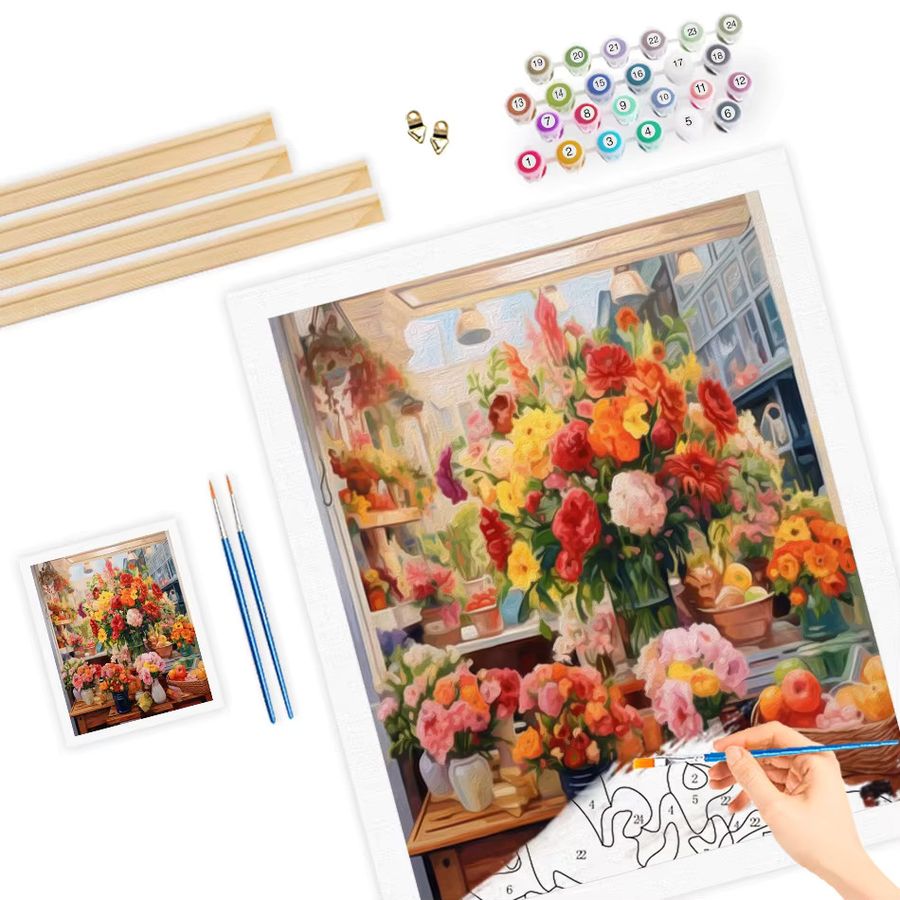 RUOPOTY Malen nach Zahlen Set mit Rahmen, Portrait Leinwand für Erwachsene in Multicolor - Bild 3