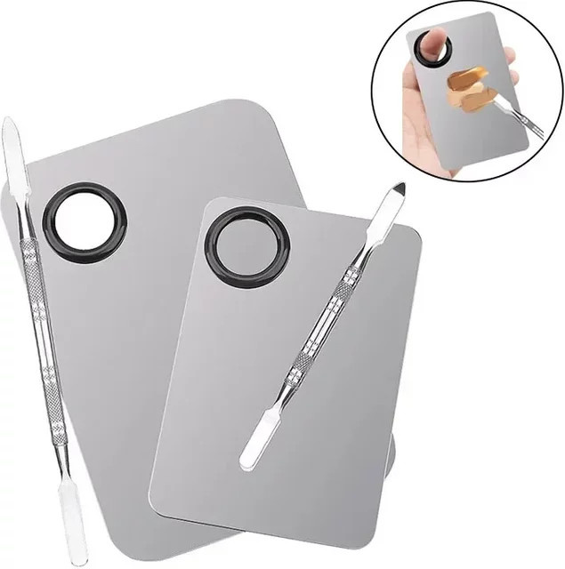 vvocci Make-up Mischpalette mit Spatel und Edelstahl-Mischstab - Bild 1