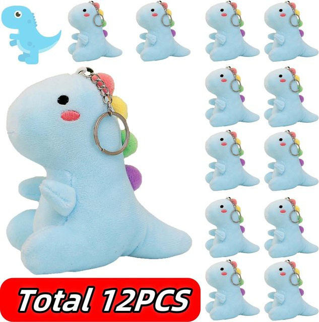 Linyi toy Dinosaurier Stofftier Schlüsselanhänger, Plüschtiere, 12/24 Stück - Bild 1