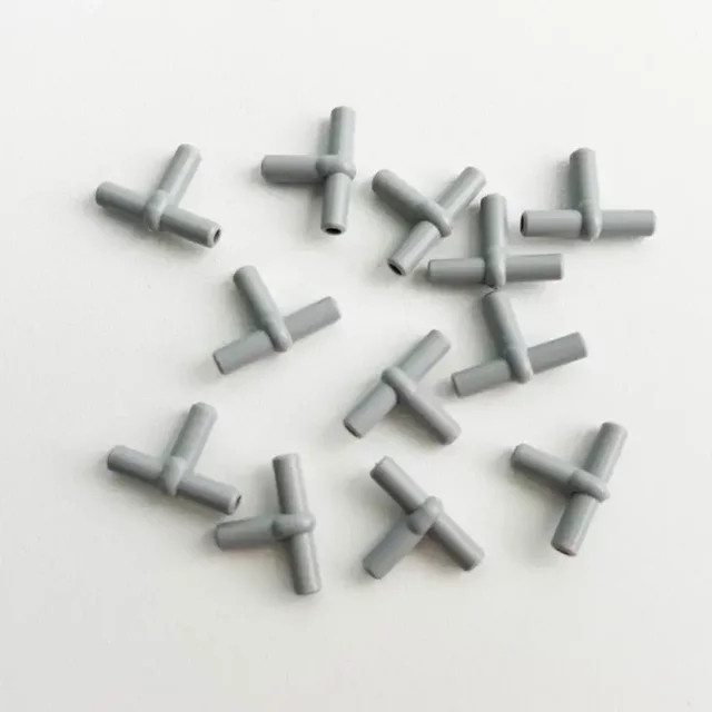 Stemedu Pneumatisches T-Fitting Baustein in Grau für MOC Bricks und DIY-Konstruktionen - Bild 1