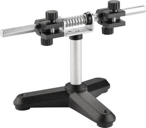 Donau Elektronik Platinenhalter aus Aluminium mit Standfuß, 360 Grad drehbar und 270 Grad schwenkbar, Schwarz - Bild 1
