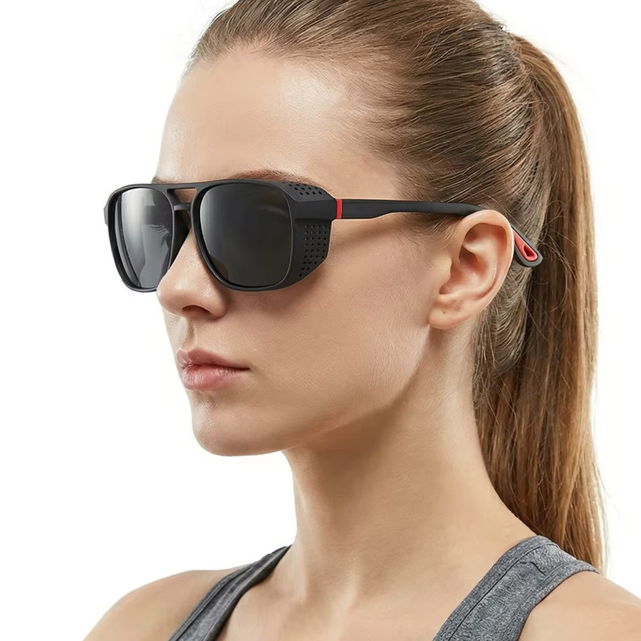 FUQIAN Sonnenbrille, Square, Vollrand, Kunststoff, Schwarz, Unisex - Bild 3