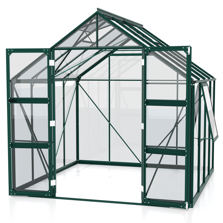 Vitavia Gewächshaus Olymp 6700 in Smaragd mit 6,7 m² Fläche, ESG-Glas und Fundamentrahmen - Bild 2