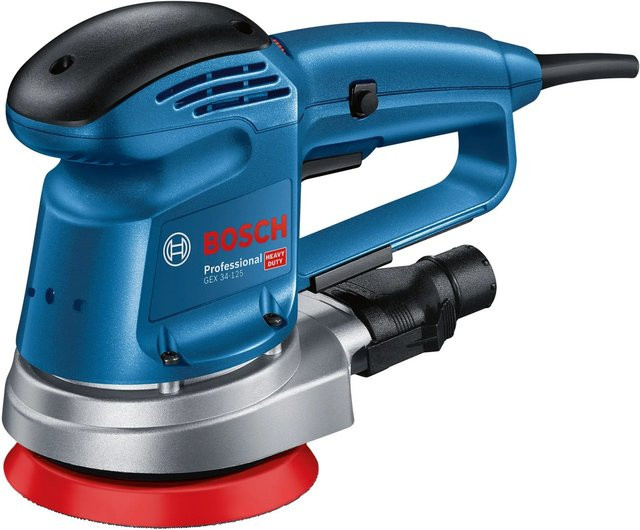 Bosch Professional Exzenterschleifer GEX 34-125 mit 340 W und 125 mm Schleifscheibendurchmesser in Blau und Schwarz - Bild 1