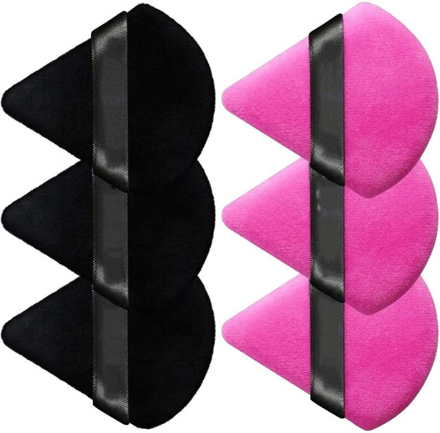 Beautyyy Dry Puff Dreieck-Puderquasten, Schwarz und Rosarot - Bild 1