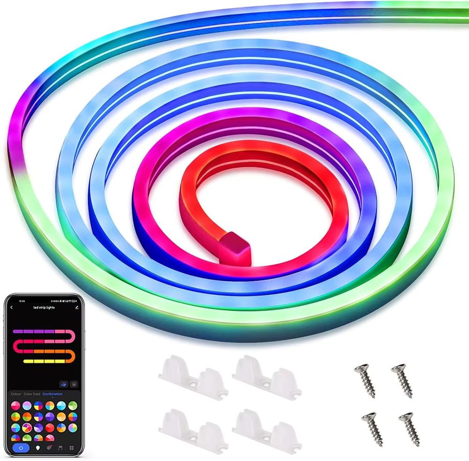 Acosh Neon RGBIC Dreamcolor LED Lichtstreifen mit Musiksynchronisierung und Bluetooth via USB 5V - Bild 2