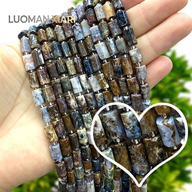 LUOMAN XIARI Edelsteinperlen Pietersite Jaspis, Zylinderförmig, 15'' - Bild 1