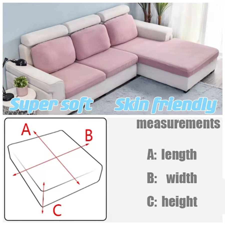 DZQ Stretch-Bezug aus Samt und Plüsch für L-förmige Sofas und Chaiselongues - Bild 2
