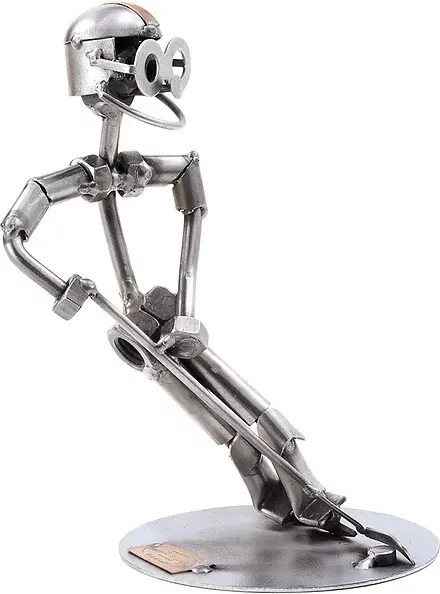 Schraubenmännchen Eishockeyspieler von Hinz & Kunst aus Metall in Silber - Bild 1
