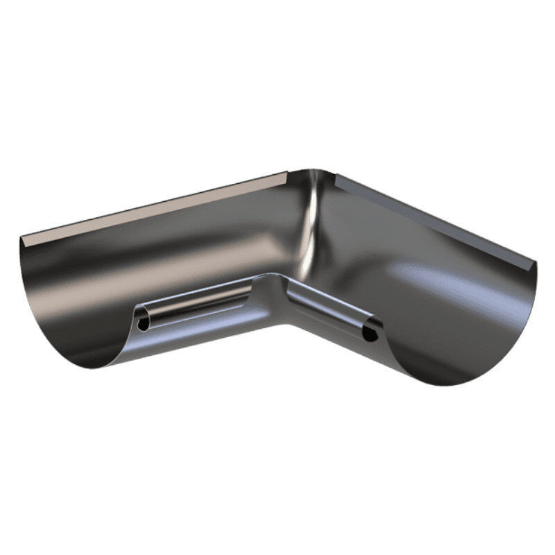 Blachotrapez GmbH Dachrinnen Innenecke 90 Grad halbrund aus verzinktem Stahl Ø 150 mm - Bild 1