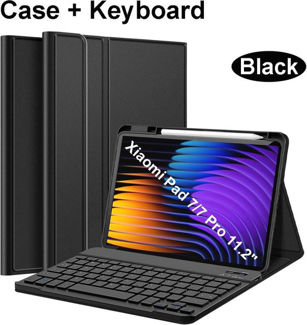 Xiaomi Bluetooth-Tastaturhülle für Pad 7 und Pad 7 Pro 11,2 Zoll in Schwarz - Bild 1