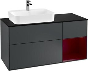 V&B Waschtischunterschrank Finion in Schwarz lackiert, Breite: 120 cm, Tiefe: 50,1 cm, Höhe: 50,1 cm - Bild 1