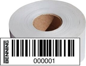 BENNING Barcodeetiketten Nr. 4001-5000 in Weiß aus Kunststoff und Papier - Bild 1