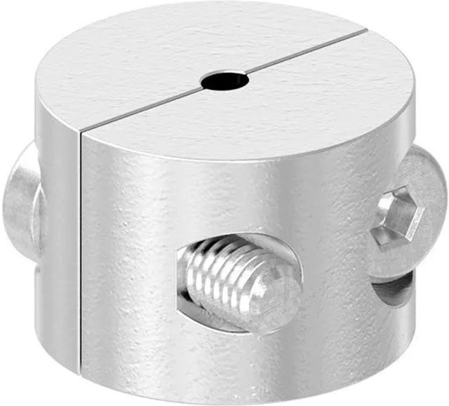 FeNau Rundklemme aus Edelstahl V4A in Silber für Seile mit einem Durchmesser von 2 mm, 2-teilig - Bild 1