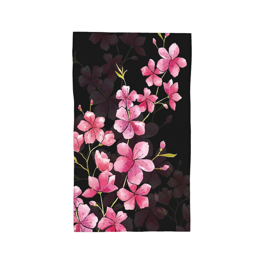 Saugfähiges Baumwolltuch mit Kirschblüten-Muster in Schwarz, B: 30 cm, H: 60 cm - Bild 3