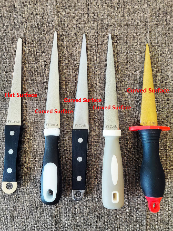 Sy tools Diamant-Schleifstein mit gebogener Oberfläche zum Schärfen von Messern und Scheren für die Küche - Bild 1