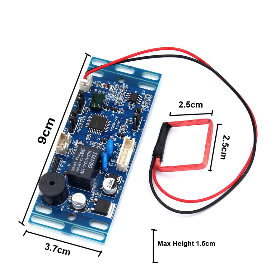 Asia-Teco RFID-Board für näherungsgesteuertes Zugangskontrollsystem in Blau, 125kHz/13.56MHz mit 15000 Benutzerkapazität für Gebäude-Gegensprechanlagen und eingebettete Sicherheitszugangskontrolle - Bild 2