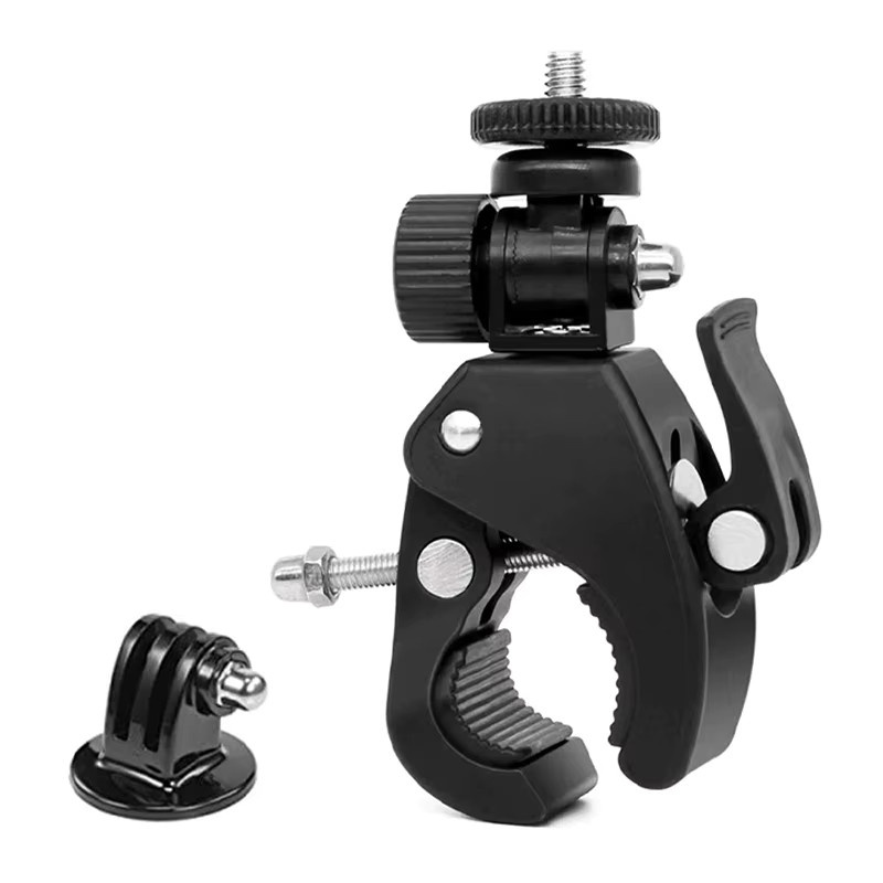 HONGDAK Fahrrad Kamera Halterung Schwarz Universal 360 Grad für GoPro, Insta360 und DJI Action Kameras - Bild 4