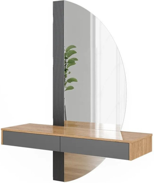 Vicco Schminktisch Melisa Eiche Grau mit 2 Schubladen Breite: 120 cm, Tiefe: 40 cm, Höhe: 76,7 cm - Bild 2