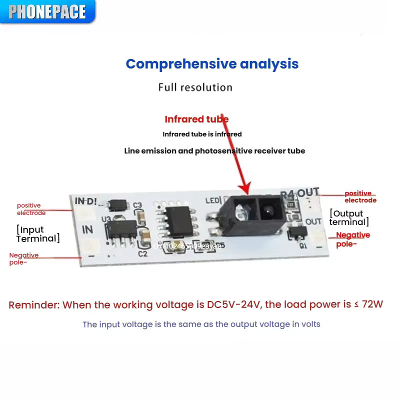 OLOEY LED Schrankbeleuchtung mit Bewegungssensor und Touch-Funktion, Weiß, 5 V – 12 V – 24 V, ideal für Kleiderschränke, Schuhregale und Möbel im Innenbereich - Bild 3