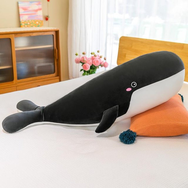 Kidsly Plüschwal, Plüschtier, Blau Schwarz Rosa, 50cm - Bild 1