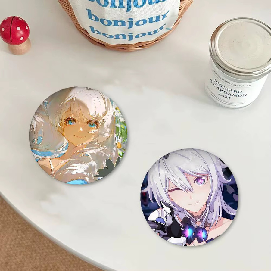 Honkai 3rd Kiana Brosche, Weiß, Weißblech - Bild 2