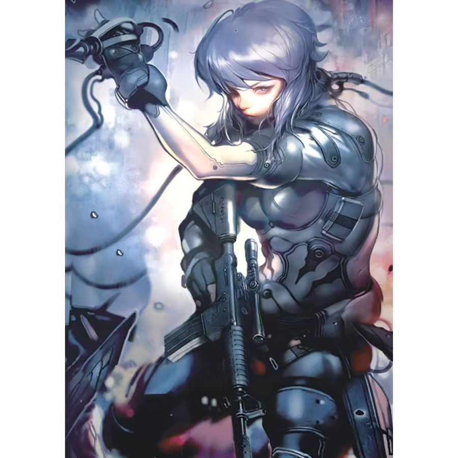 Selbstklebender Anime Poster G-Ghost In The Shell Papierdruck in Mehrfarbig für deine Wandgestaltung - Bild 7