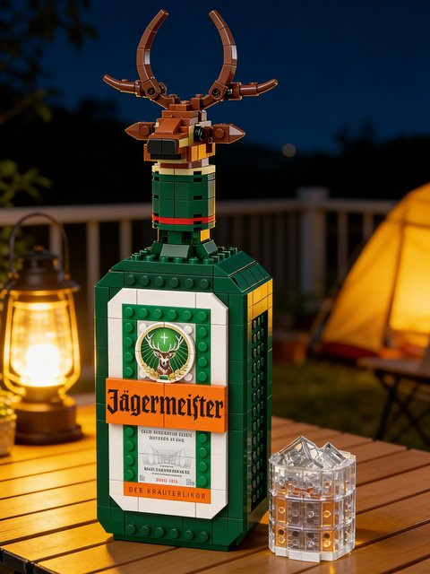 Sim Weinflaschen-Bausteine, Ornament, Grün - Bild 1