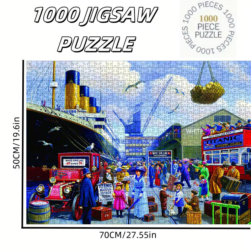 AZNM Titanic Dock Scene DIY-Papierpuzzle, 1.000 Teile, ab 14 Jahren - Bild 3