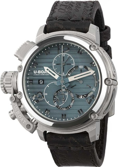 U-Boat Chronograph, Automatik, Edelstahl, blau, 46 mm, Herren - Bild 1