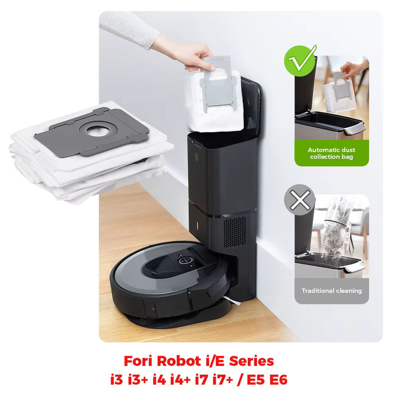 WINDNINJA Ersatz-Staubbeutel für iRobot Roomba i3 i4 i5 i7 i8 j7 j8 j9 E5 E6 E7 S9 S9+ in Weiß - Bild 5